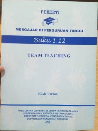 Team Teaching, Pekerti Mengajar di Perguruan Tinggi, Buku 1.12