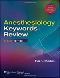 Anesthesiology Keywords Review